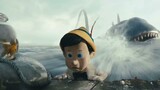 whale chasing Pinocchio scene hd | Pinocchio (2022)