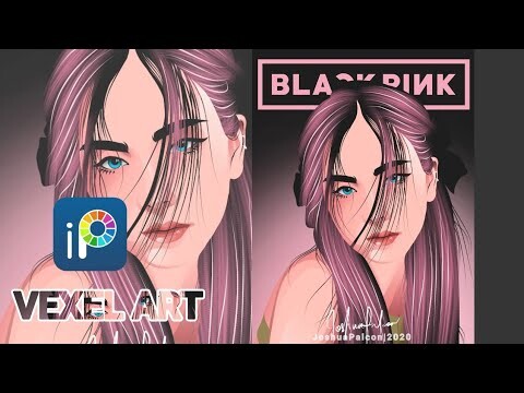 VEXEL ART TUTORIAL | LINEART TUTORIAL | BLACKPINK JISOO | IBISPAINTX