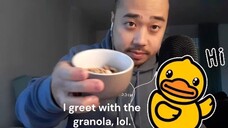 ASMR Plate Licking Peanut Butter & Granola (NO TALKING)🥜🧈🌾