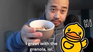 ASMR  Plate Licking Peanut Butter & Granola  (NO TALKING)🥜🧈🌾