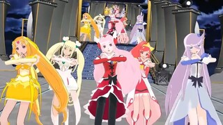 【MMDプリキュア】キュアパッション＆キュアムーンライト＆キュアミューズ＆キュアエコー＆キュアエースでponponpon