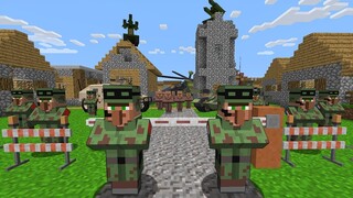 Minecraft Battle - NOOB vs PRO : WHAT MILITARY HIDE IN THIS VILLAGE? (Animation)