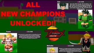 All *New* Champions Showcase| NEW UPDATE in Roblox Anime Fighting Simulator| Champions Unlocked