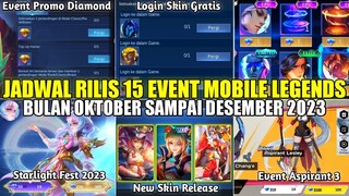 BOCORAN JADWAL RILIS 15 EVENT GRATISAN MOBILE LEGENDS! BULAN OKTOBER SAMPAI DESEMBER 2023