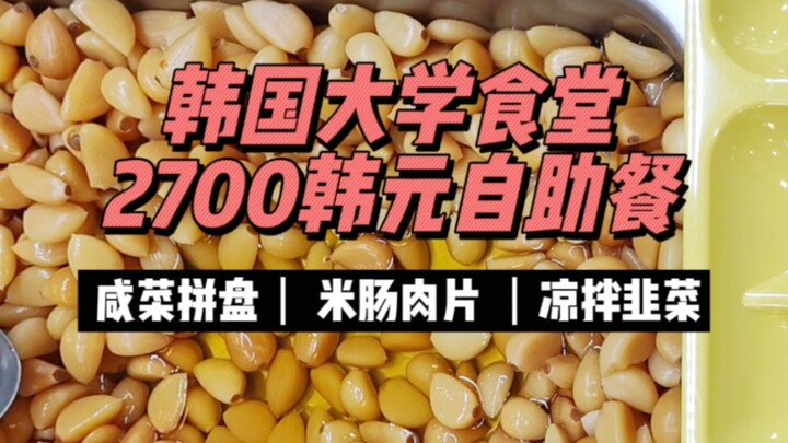 约14一顿韩国大学食堂自助餐吃啥，高情商吃群英荟萃