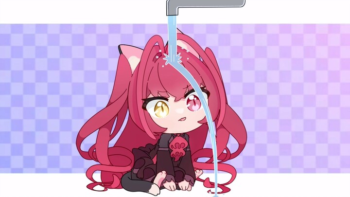 Milia just can't drink water