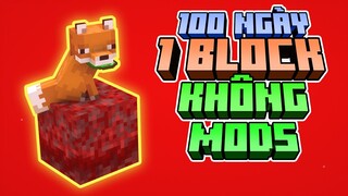 100 Ngày 1 Block Không Mods Trong Minecraft 1.19 Sinh Tồn Siêu Khó !!