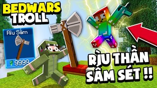 KHANGG HACK BEDWARS SỞ HỮU RÌU THẦN SẤM SÉT THOR TROLL T GAMING VÀ NOOB TEAM *BEDWARS BLOCKMAN GO
