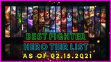 BEST FIGHTER HEROES IN MOBILE LEGENDS 2021 | FIGHTER TIER LIST MOBILE LEGENDS 2021
