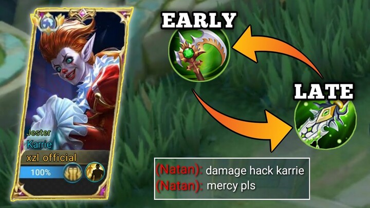 KARRIE NEW BROKEN FIRST ITEM AND LATE GAME ITEM FOR DAMAGE HACK🔥 MLBB