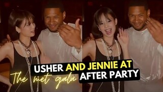 Video clip of Jennie and R&B Singer Usher at The Met Gala after party.