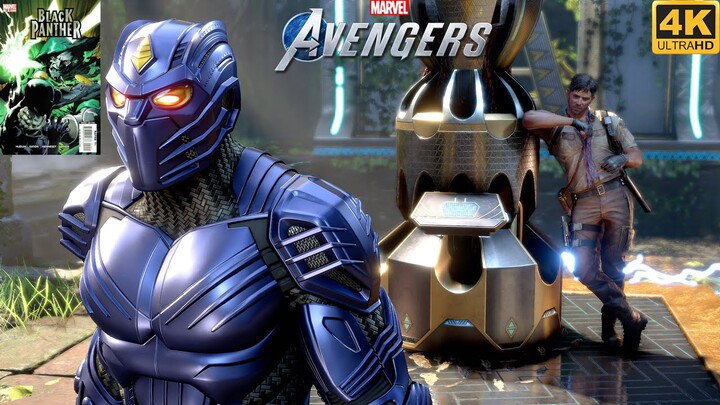 Black Panther Meets Klaw with Light Armor - Marvel's Avengers Game (4K 60FPS)