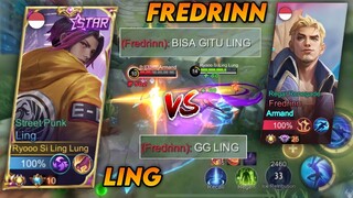 SOLO RANK PAKE LING LAWAN TOP GLOBAL FREDRINN! | TOP GLOBAL LING - Mobile Legends