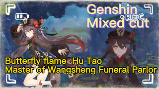 Butterfly flame, Hu Tao, Master of Wangsheng Funeral Parlor [Genshin, Mixed cut]