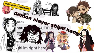 Demon Slayer ships Hangout || Demon Slayer Texts || ☕️🤭