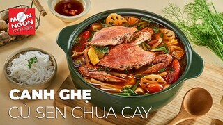 Cách làm CANH GHẸ CỦ SEN CHUA CAY khuấy đảo vị mê say | MÓN NGON MỖI NGÀY