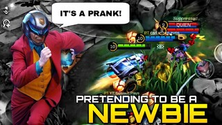 TOP GLOBAL JOHNSON PRANK | PRETEND TO BE A NEWBIE | MLBB