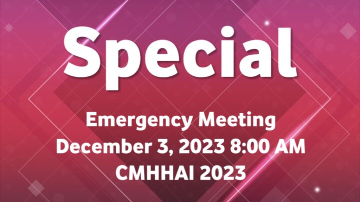 2023 Special Emergency Meeting on Non-holding of election during the Annual Meeting (12.10.2023)