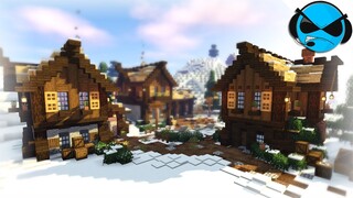 Minecraft Timelapse | Nordic Town Snow Biome #1