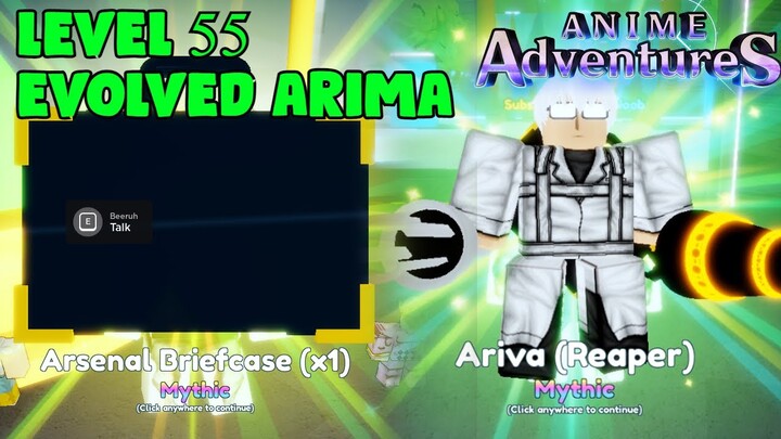 LEVEL 55 EVOLVED ARIMA SHOWCASE IN ANIME ADVENTURES!