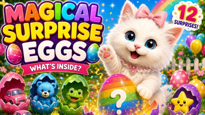 Magical Surprise Eggs 🥚🌈 | Colorful Eggs & Toys | Kids Songs & Nursery Rhymes