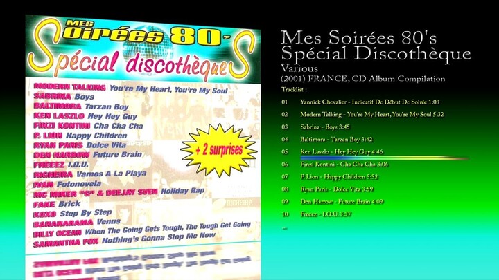Mes Soirées 80's Spécial Discothèque (2001) Various [CD Compilation]