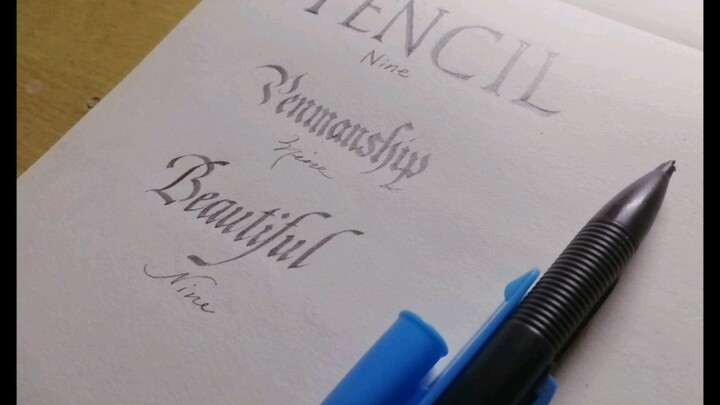 [Calligraphy]How to write English Calligraphy with Pencils?