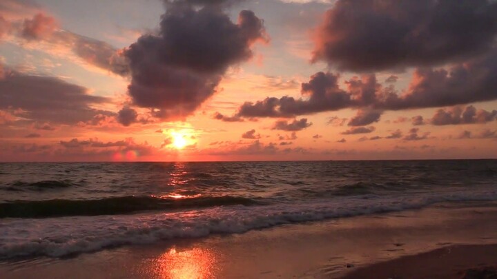 No Copyright, Copyright Free Videos, sunset, beach, sea, waves