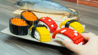 Lego Sushi Tuna - เลโก้ในชีวิตจริง 11 / Stop Motion Cooking & ASMR