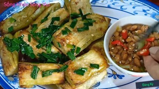 CÁCH LÀM MÓN CHAY NGON TẠI NHÀ. CÀ TÍM CHIÊN CHẤM TƯƠNG HỘT