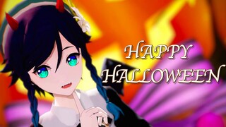 【原神MMD/改模配布/小恶魔温迪/4k】Happy Halloween