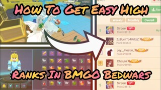 How To Get Rank 1 Easily On BMGO Bedwars Leaderboards Trick!!!