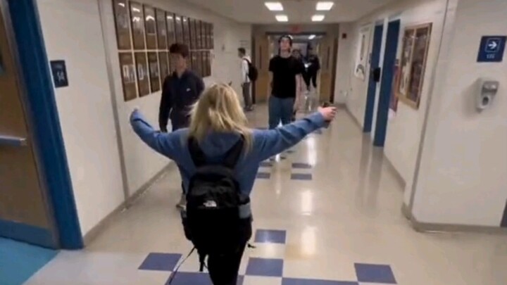 Randomly hug your classmates and see their reactions!