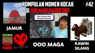 Kumpulan MOMEN KOCAK di 100 HARI MINECRAFT dan TERKUTUK HARDCORE !! Part 42