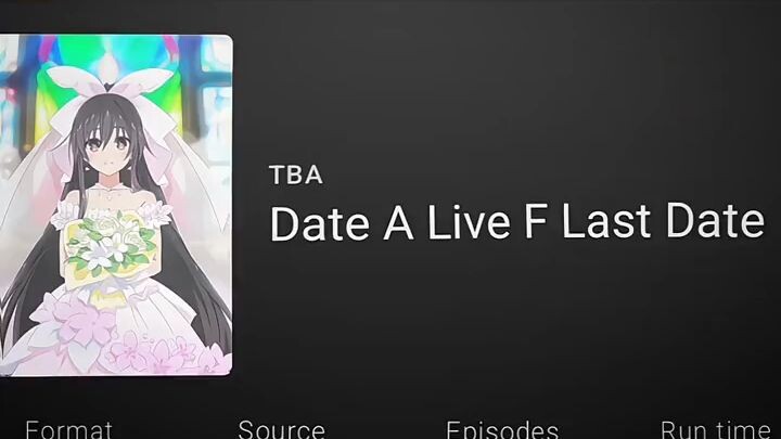 pengumuman:date A live sedang garap judul baru yaitu date A live last date pas  ulang tahun tohka