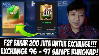 F2P BAKAR 200JT COIN UNTUK GACHA EXCHANGE TERBARU OVR 96 - 97 EA SPORT FC PRO MOBILE | SQUAD PERKORO