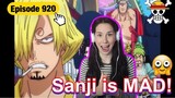 SANJI IS MAD!! One Piece episode 920 REACTION VIDEO !!