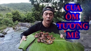 Cách làm Cua suối rang tương mẻ rau với Ngót Rừng