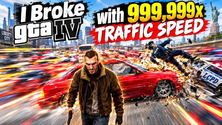 I Broke GTA IV with 999,999x Traffic Speed 💀