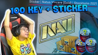 BomBlue Mở 100 Key Và Sticker PGL Stockholm 2021 Major