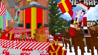 Minecraft สุขสันต์วันคริสมาสต์อีฟ สร้างโรงงานผลิตของเล่นให้ซานต้าคลอส minecraft christmas Tycoon