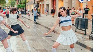 [Hype Boy in the rain on the streets of Spain][4K] NewJeans 'Hype Boy' Dance Cover by Haelium Nation