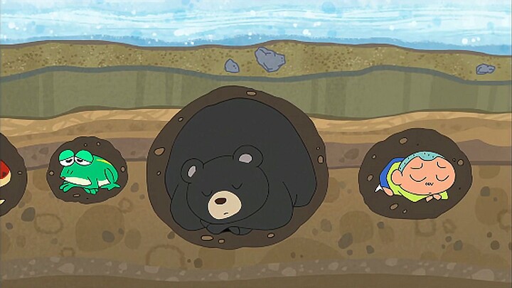 "In the quiet winter, many animals enter hibernation, seeking safe shelters from the cold to escape 