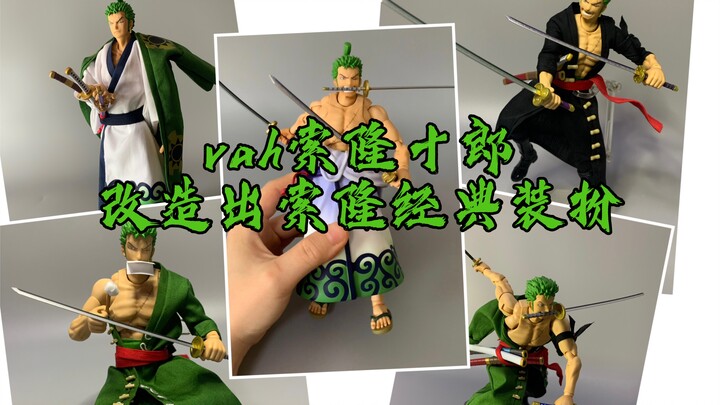 vah mô hình động của Roronoa Zoro cải biến trang phục vải thô