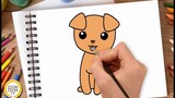 Hướng dẫn cách vẽ CON CHÓ CON, tô màu CHÚ CHÓ CON - How to draw a Puppy / Dog