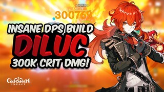 BEST DPS BUILD (300K CRIT)! DETAILED DILUC GUIDE - Artifacts, Weapons  & Comps | Genshin Impact