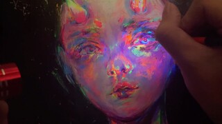 [Handpainting] Highlight oilpainting using RMB9.9 oil pastels 