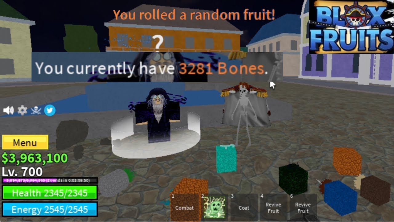 Surprise LEGENDARY FRUIT(GIVEAWAY) using BONES in BLOXFRUITS - BiliBili