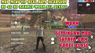 Mod Menu Auto Headshot Log Fb Plus Settingan Supaya Gak Force Close