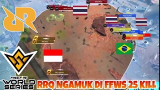 NGERii !! RRQ NGAMUK DI FFWS BAWA INDONESIA BOOYAH ToTAL KILL 25 |Game 4 ffws knockout